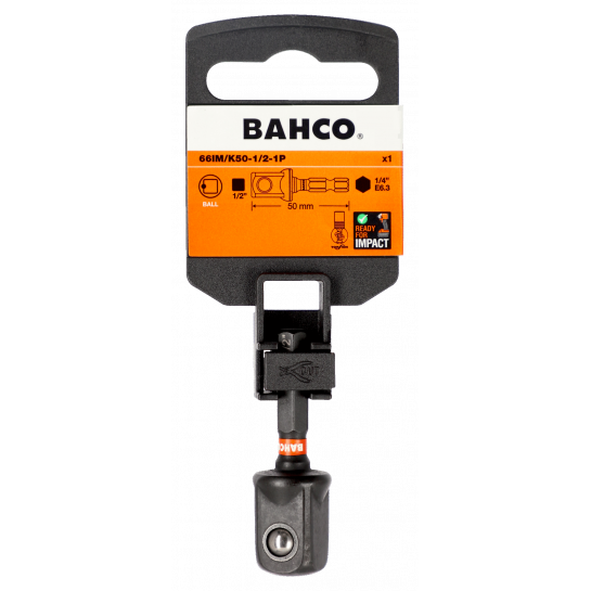 BAHCO adaptér Torsion 1/4" Hex na 1/2" 50mm